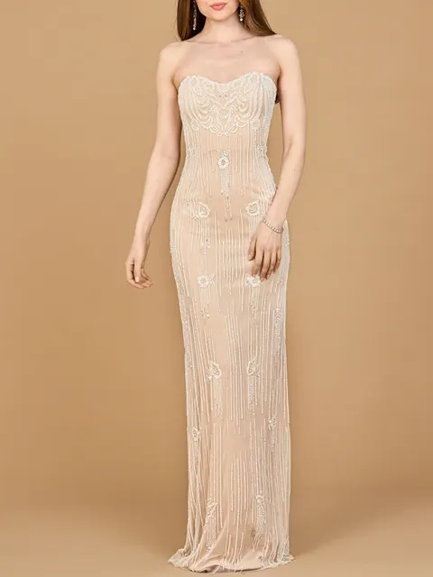 Strapless Beaded Wedding Gown