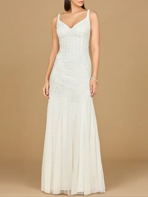 Beaded Bridal Gown with Godets