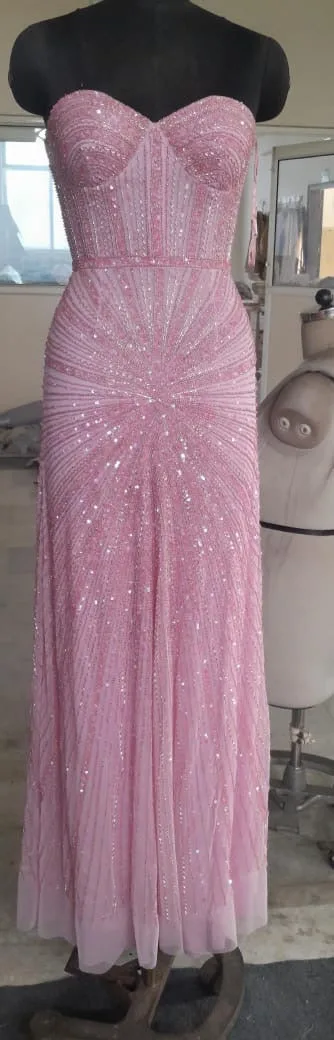Strapless Beaded Gown by Lara New York — style 9918