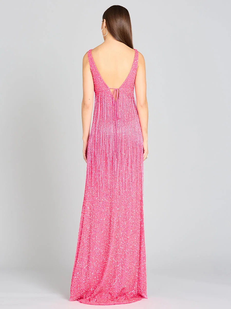 Regan Fringe Sequin Dress by Lara New York — style 9974