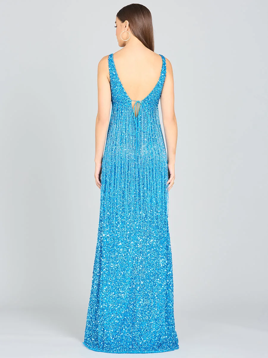 Regan Fringe Sequin Dress by Lara New York — style 9974