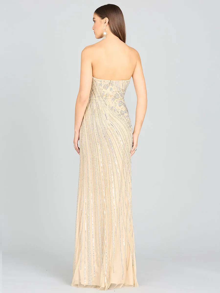 Freddy Strapless Beaded Gown by Lara New York — style 9987