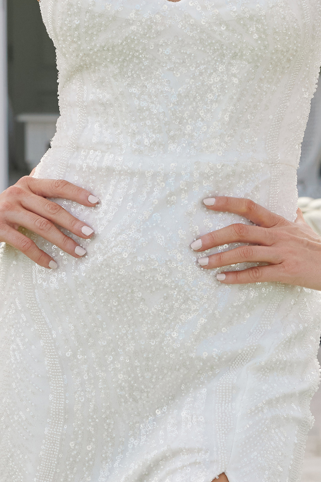 Sequin Embellished Sweetheart Lace Up Wedding gown