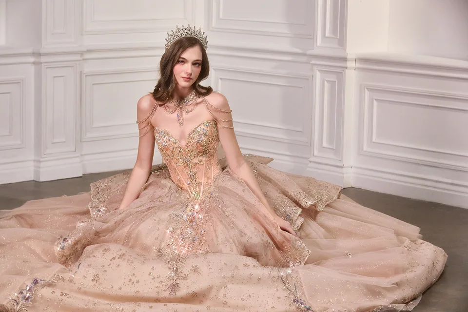 Ladivine 15727 Dress — ROSE GOLD