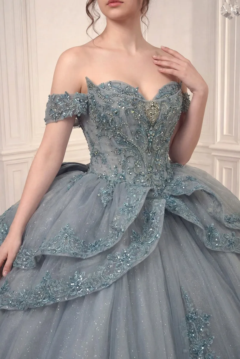 Ladivine 15729 Dress — DUSTY BLUE
