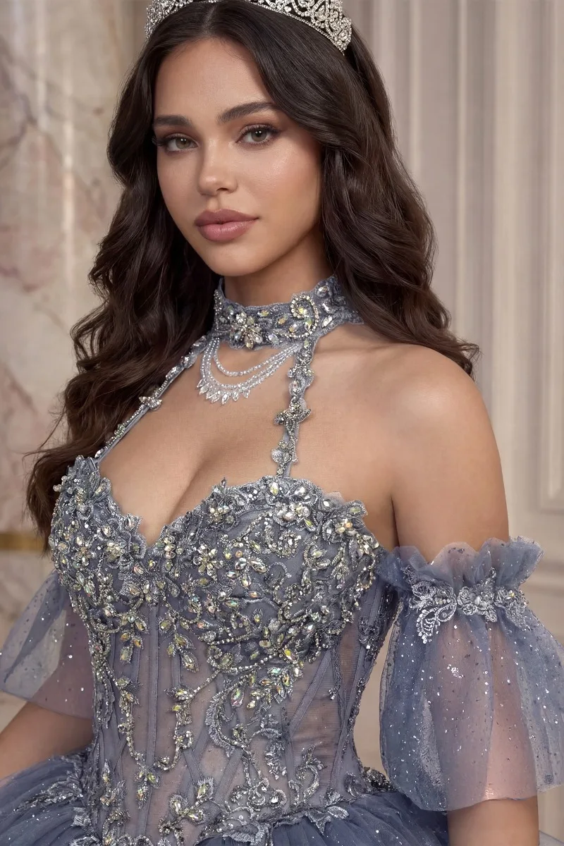Ladivine 15741 Dress — DUSTY BLUE