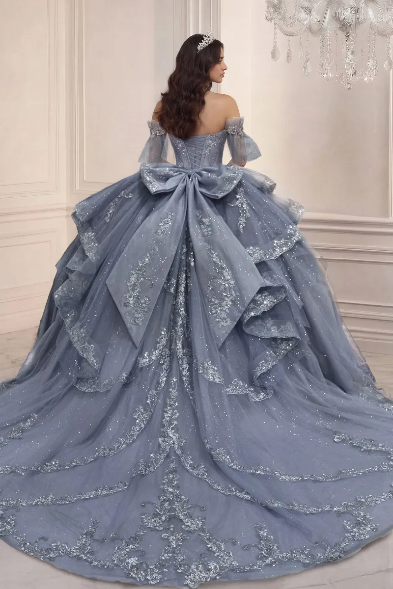 Ladivine 15741 Dress — DUSTY BLUE