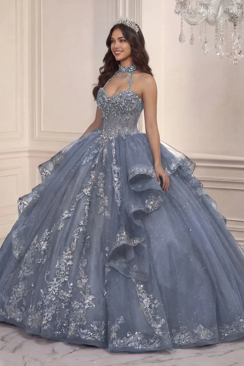 Ladivine 15741 Dress — DUSTY BLUE