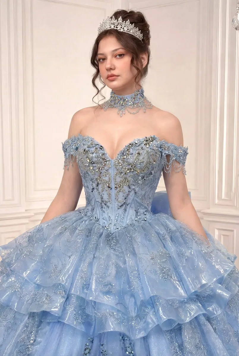 Ladivine 15742 Dress — LT BLUE