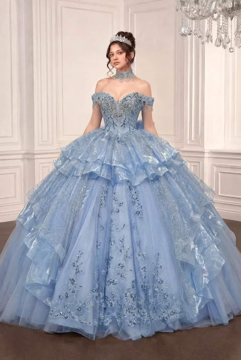 Ladivine 15742 Dress — LT BLUE