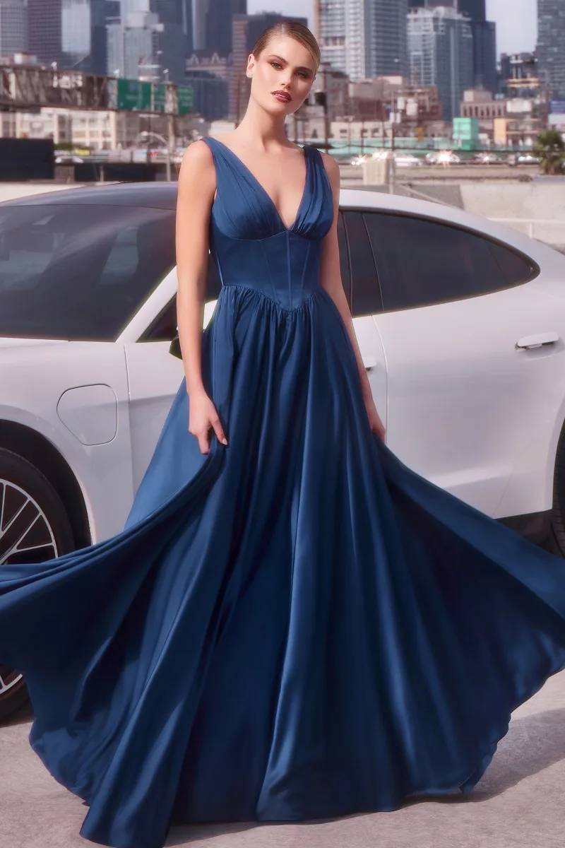 Ladivine 7447 Dress — NAVY FRONT