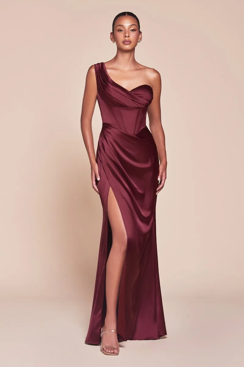 Ladivine 7448 Dress — BURGUNDY