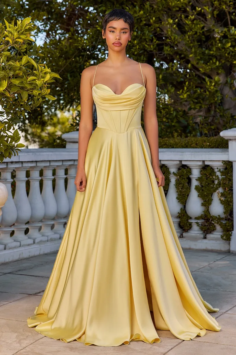 Ladivine 7481 Dress — LT YELLOW FRONT