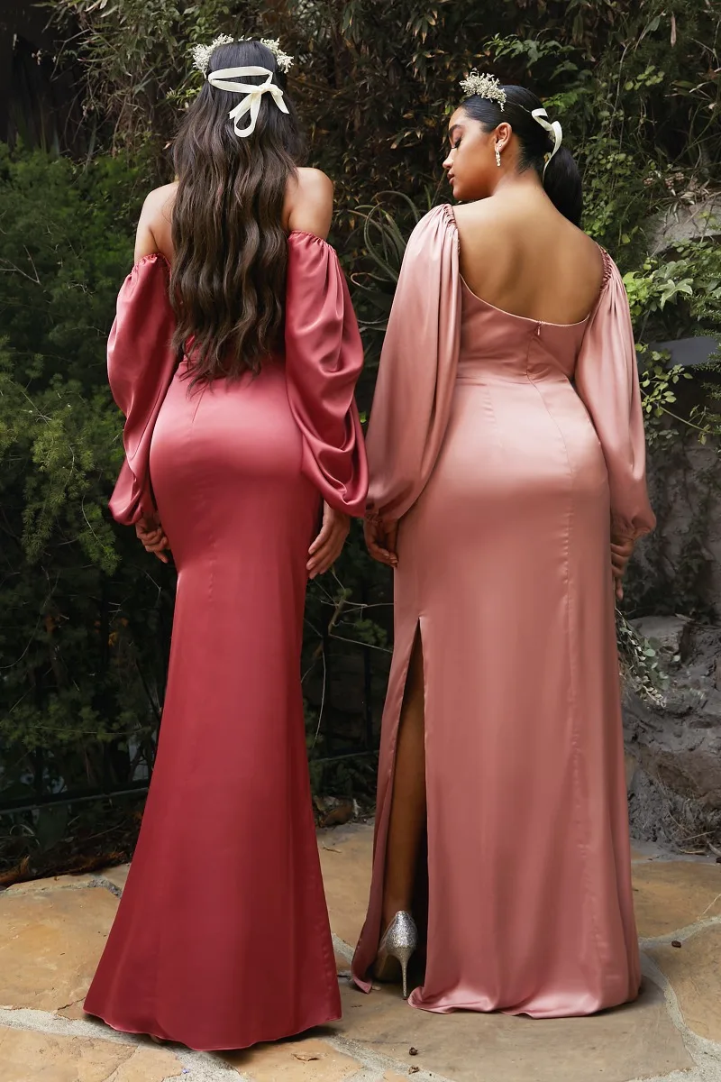 Ladivine 7482 Dress — 7482C CARMINE ROSEGOLD