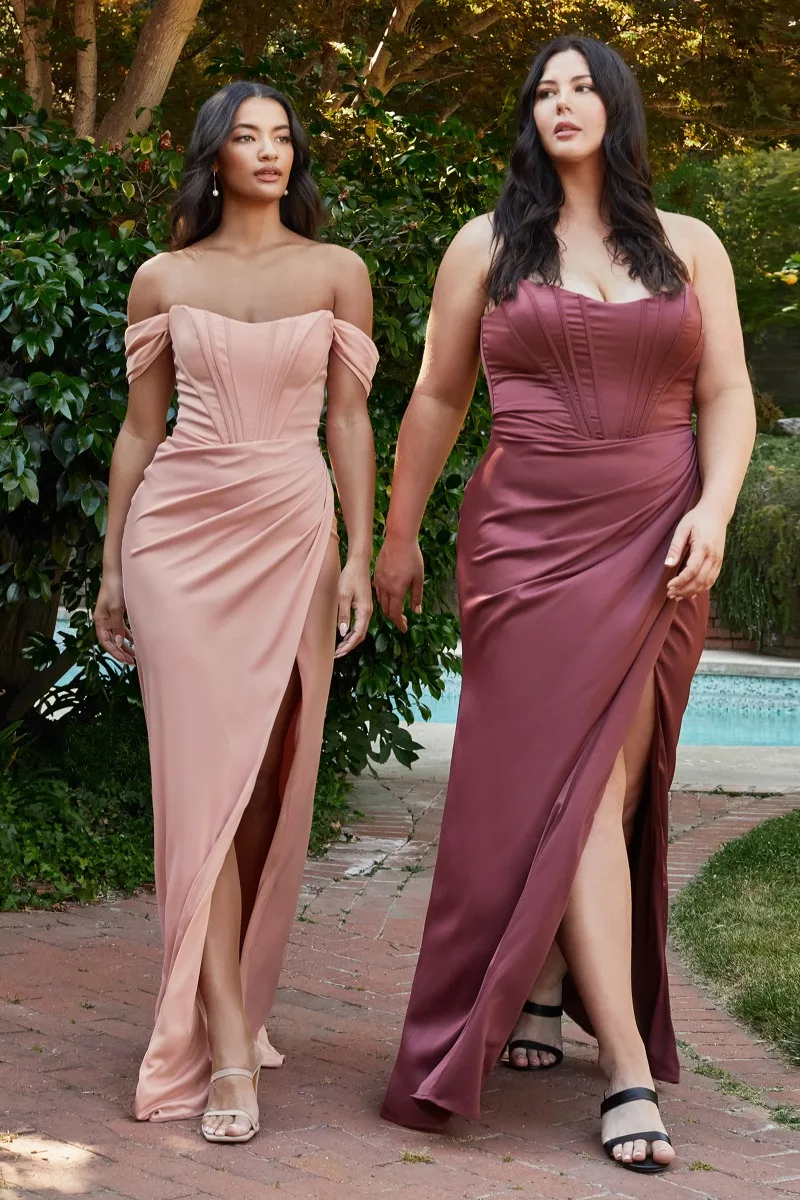 Ladivine 7484 Dress — 7484C DUSTYROSE ROSEWOOD