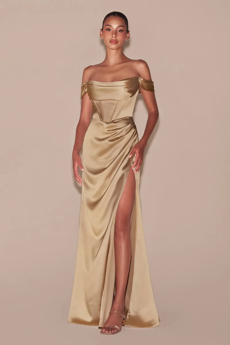 Ladivine 7492 Dress — CHAMPAGNE