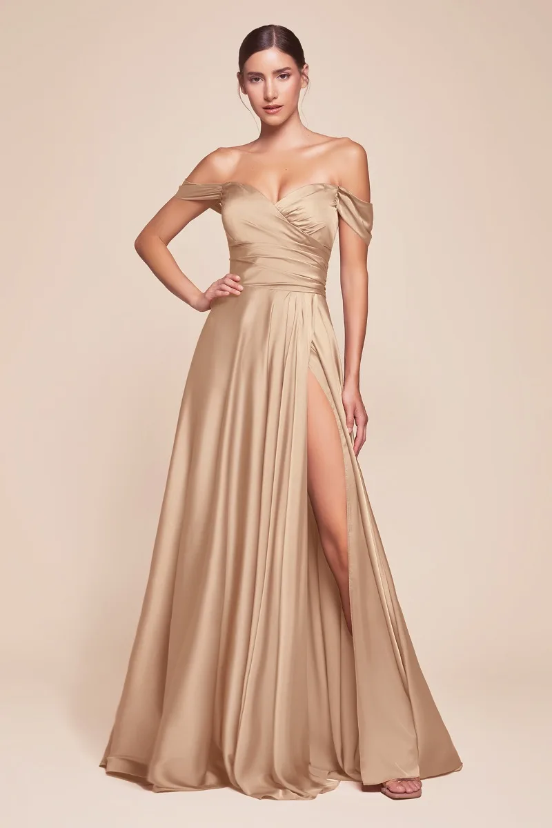 Ladivine 7493 Dress — CHAMPAGNE GOLD