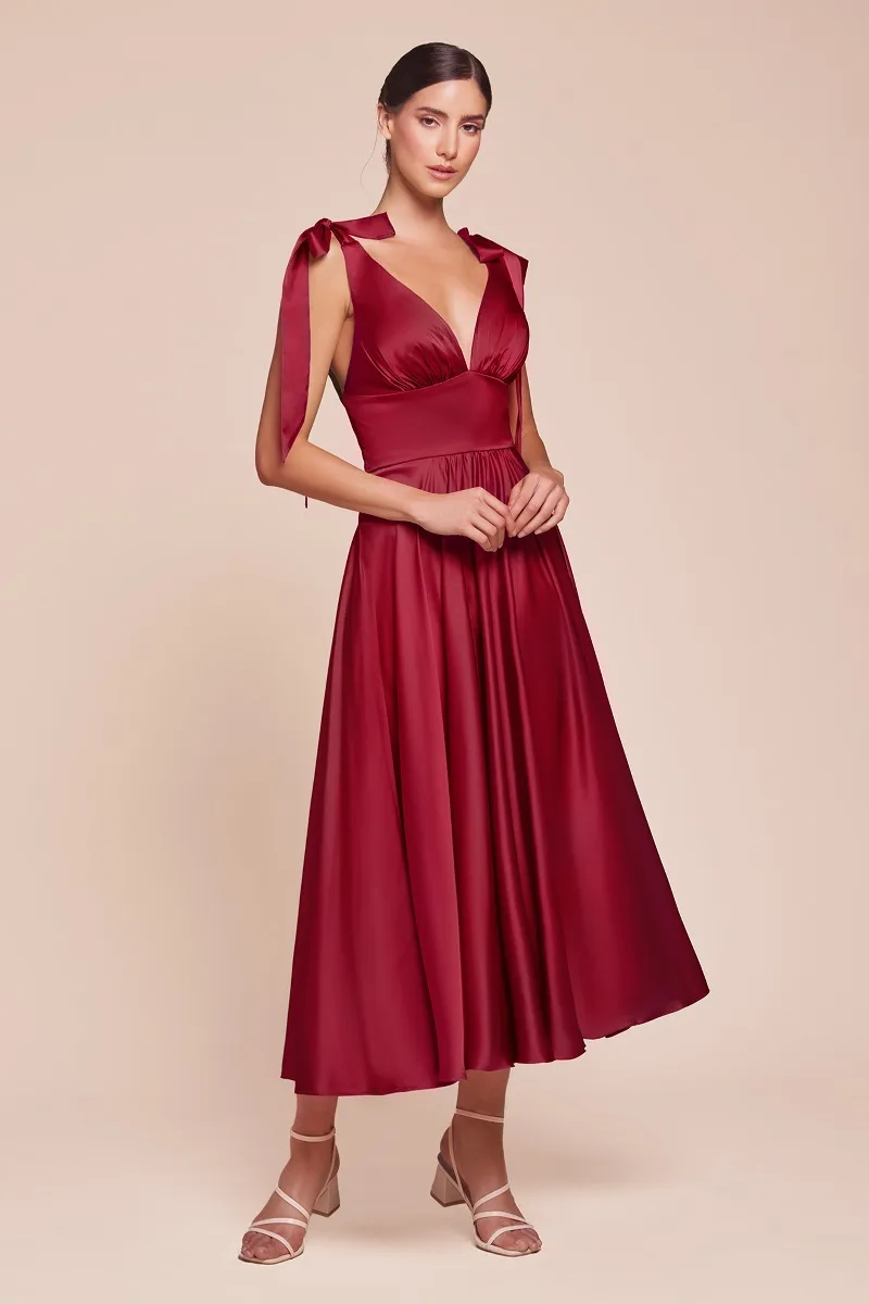 Ladivine 7499 Dress — BURGUNDY