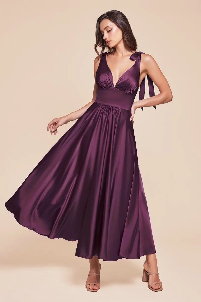 Ladivine 7499 Dress — EGGPLANT
