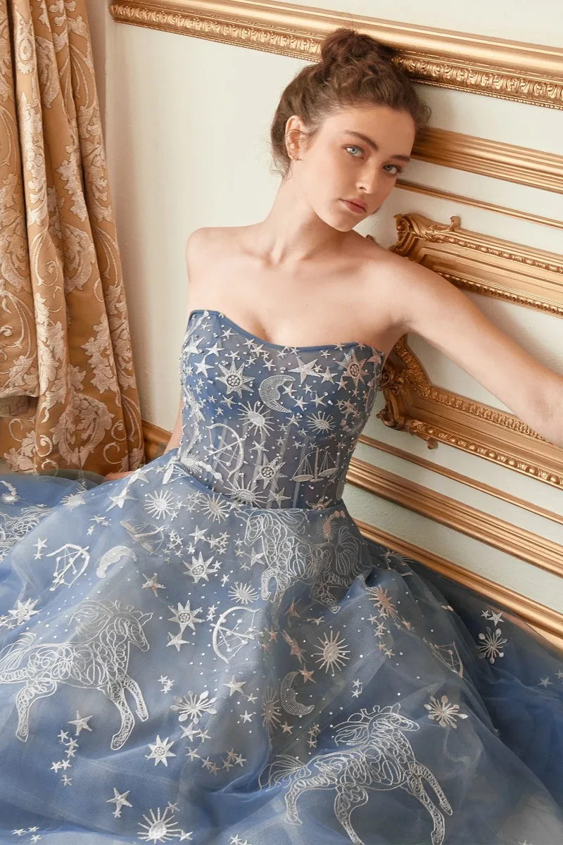 Andrea & Leo A0890 Dress — DUSTY BLUE 4 N