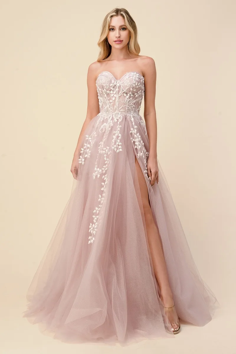 Andrea & Leo A1029 Dress — MAUVE  2