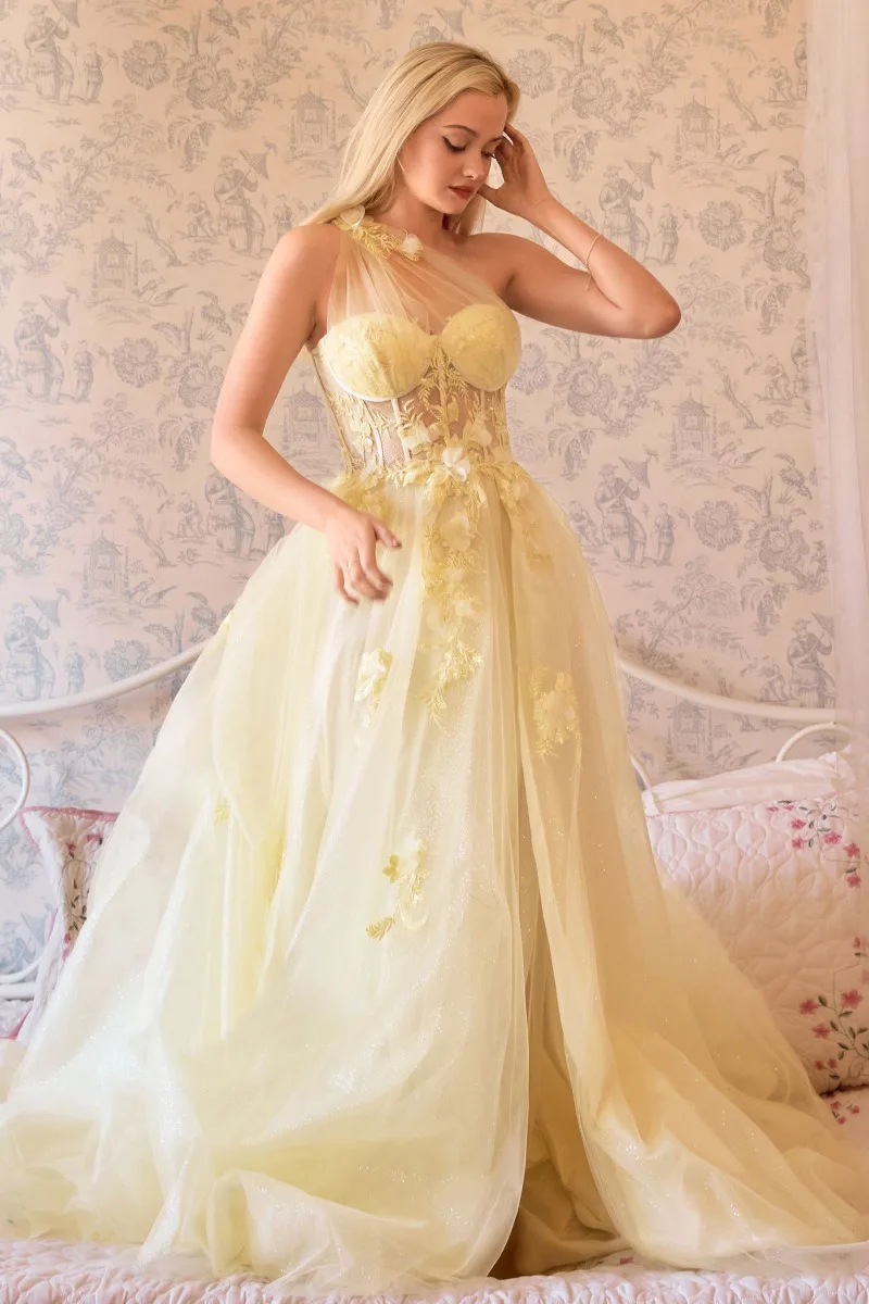 Andrea & Leo A1053 Dress — YELLOW 1