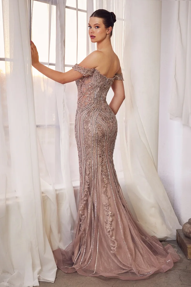 Andrea & Leo A1257 Dress — DUSTYMAUVE