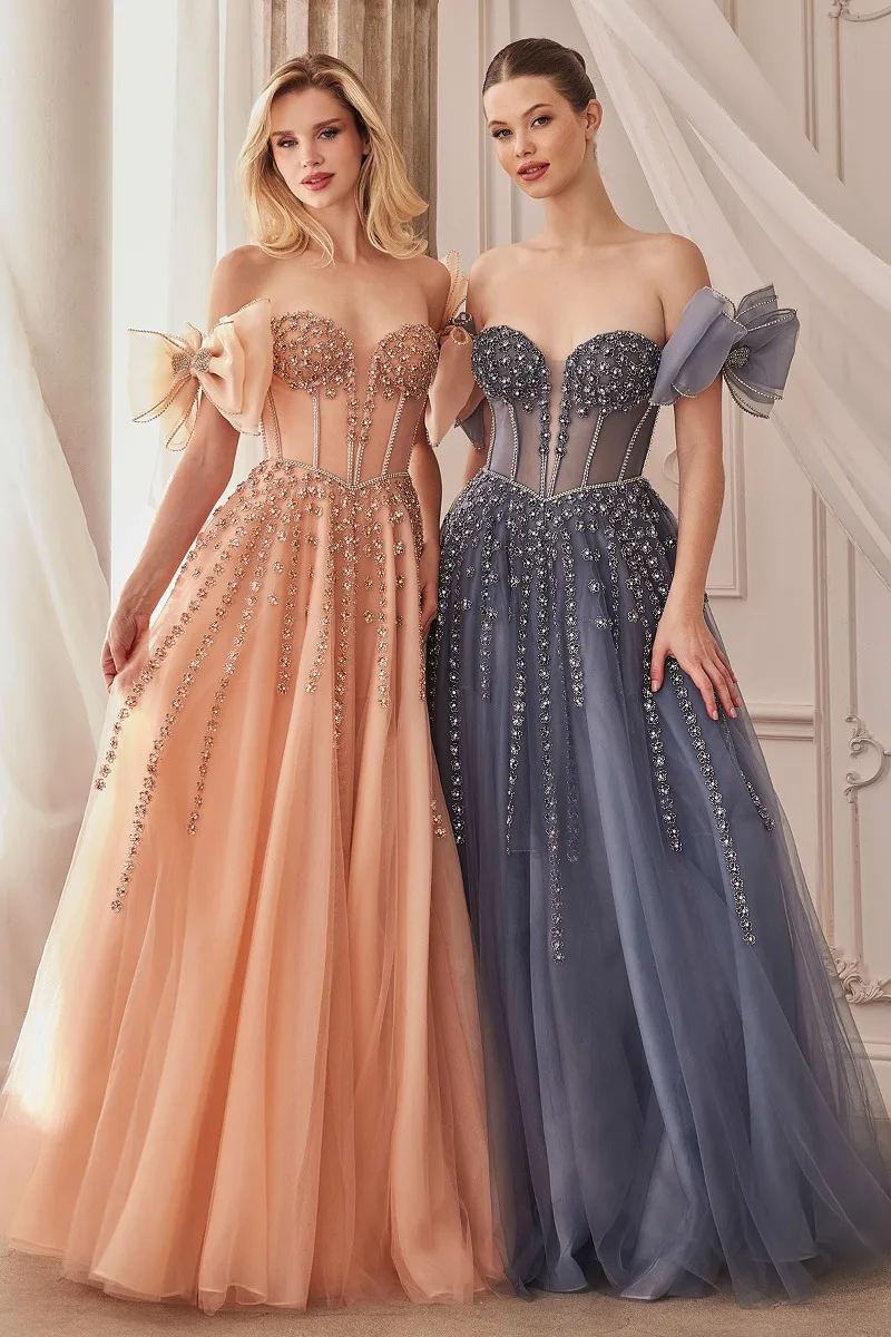 Andrea & Leo A1338 Dress — MIDNIGHTBLUE ROSEGOLD