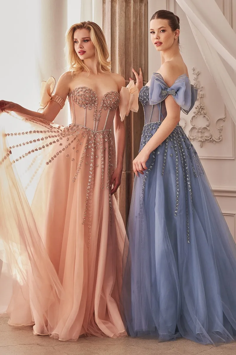 Andrea & Leo A1338 Dress — MIDNIGHTBLUE ROSEGOLD