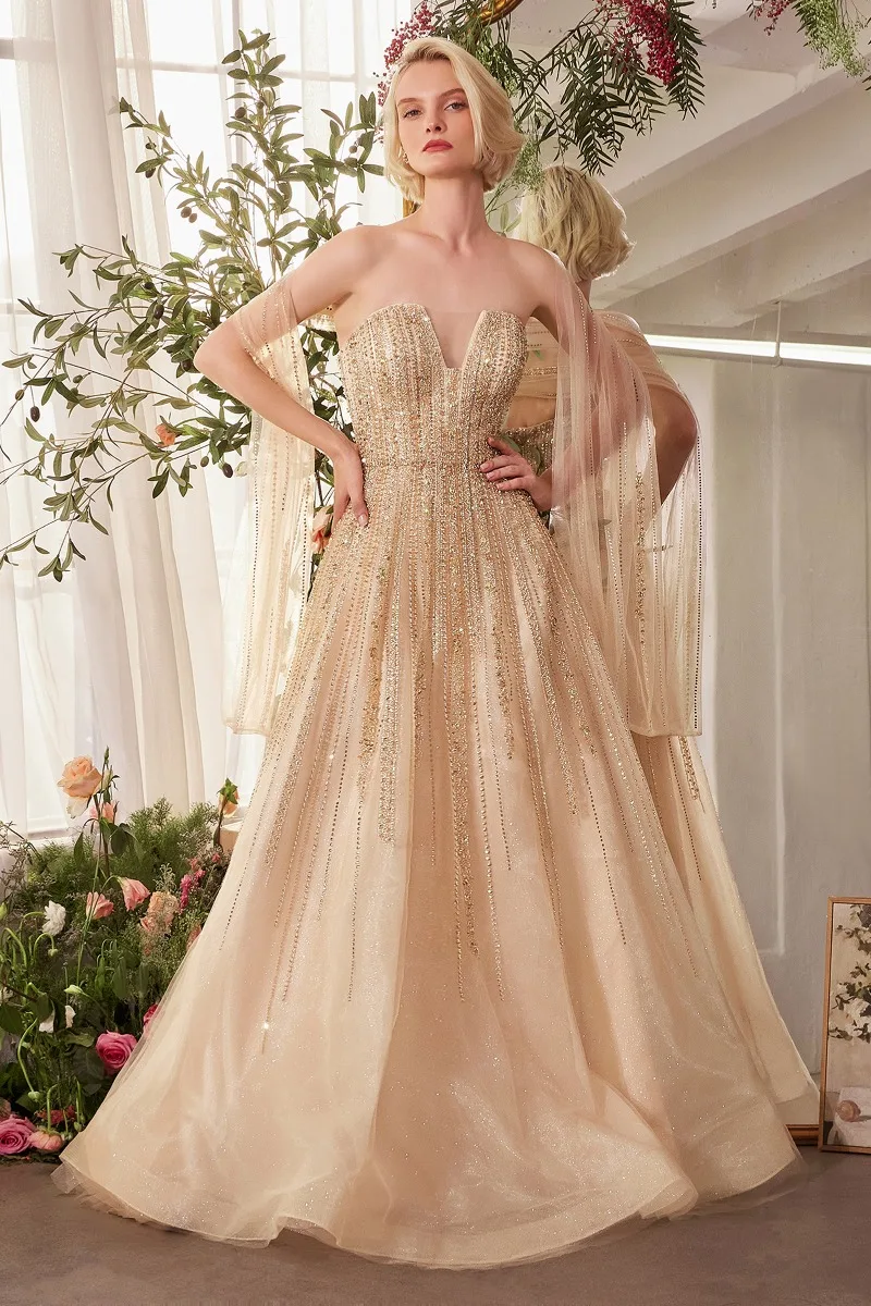 Andrea & Leo A1369 Dress — GOLD