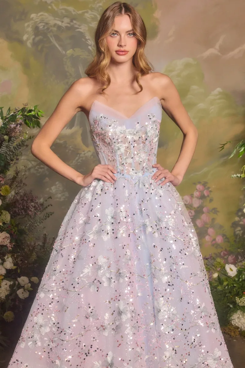 Andrea & Leo A1485 Dress — LT BLUE