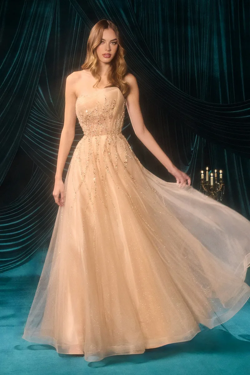 Andrea & Leo A1491 Dress — CHAMPAGNE