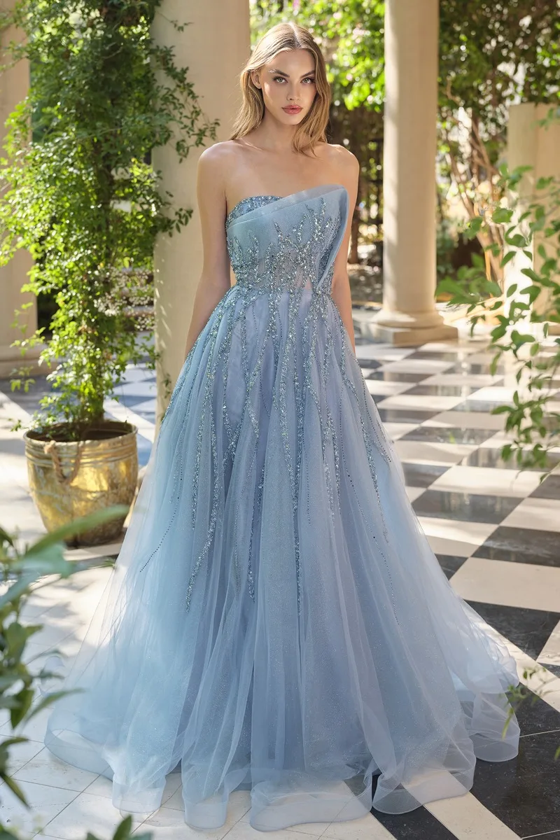 Andrea & Leo A1491 Dress — SMOKY BLUE