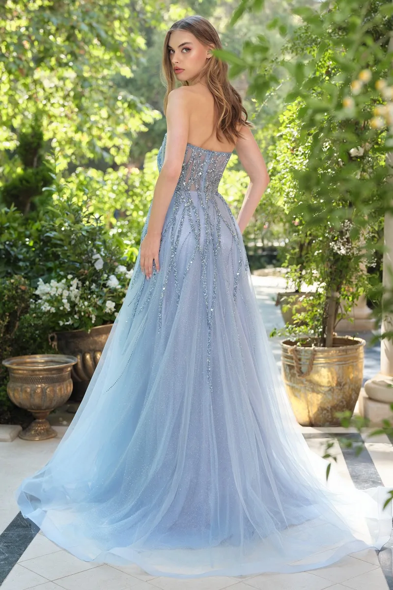 Andrea & Leo A1491 Dress — SMOKY BLUE