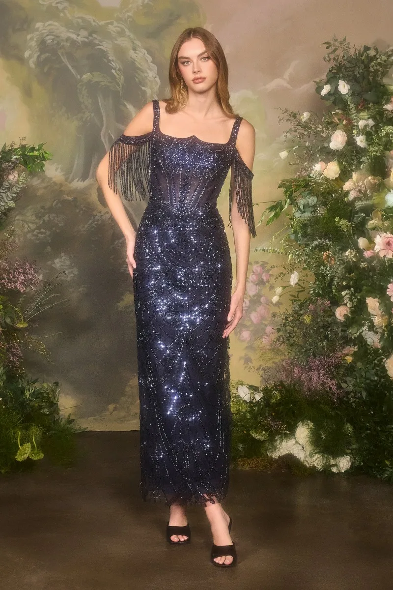 Andrea & Leo A1511 Dress — NAVY