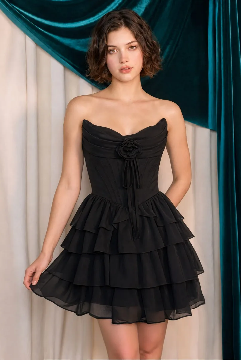 Andrea & Leo A1521 Dress — BLACK