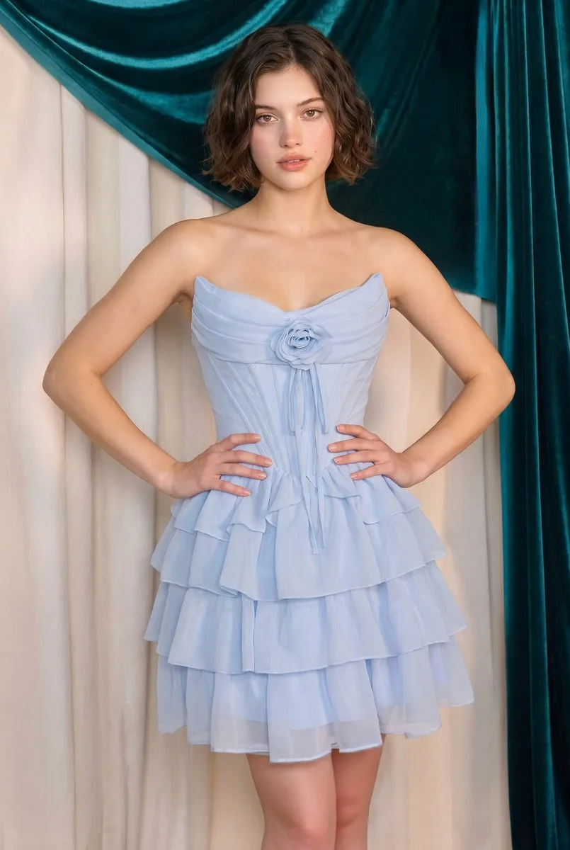 Andrea & Leo A1521 Dress — BLUE