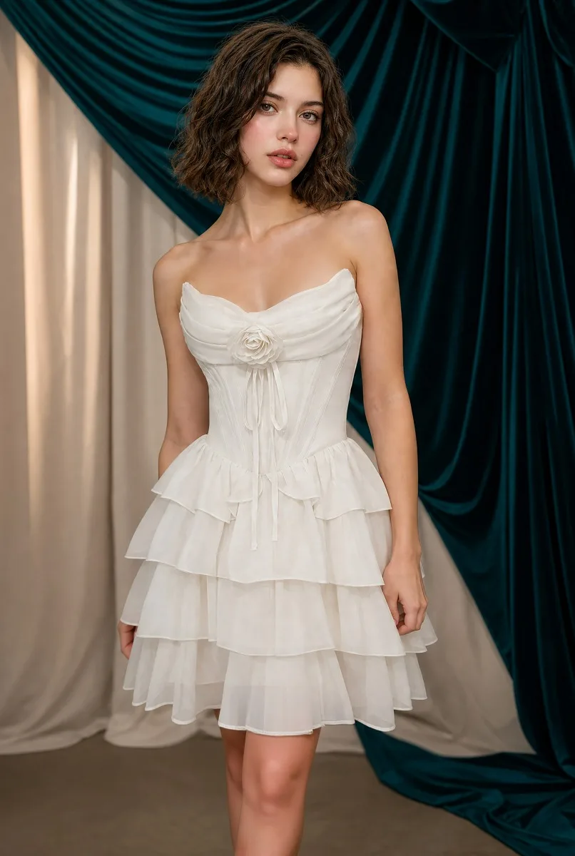 Andrea & Leo A1521 Dress — OFF WHITE