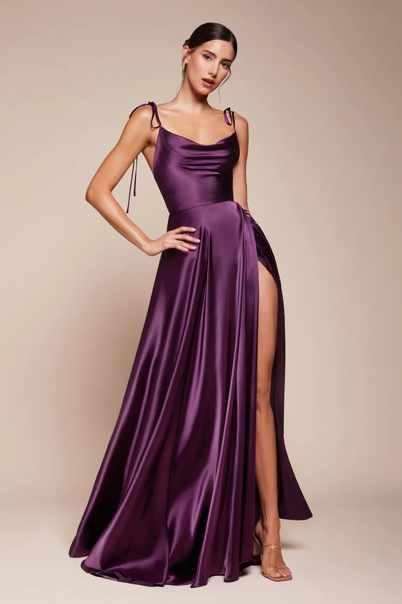 Ladivine BD104 Dress — EGGPLANT