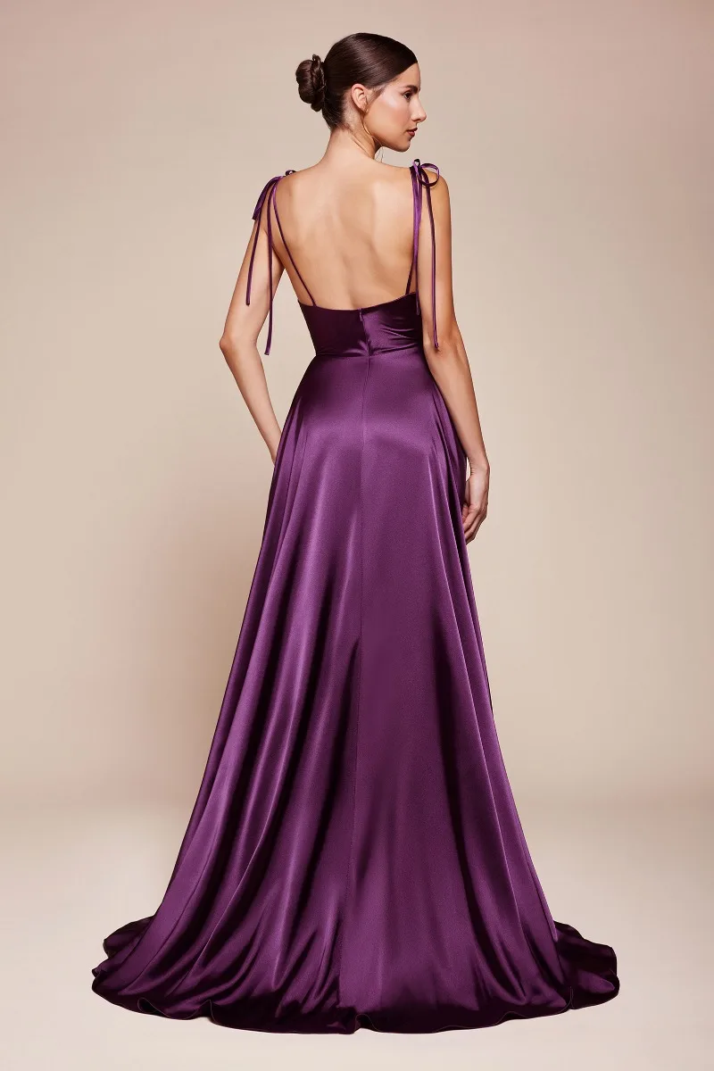 Ladivine BD104 Dress — EGGPLANT