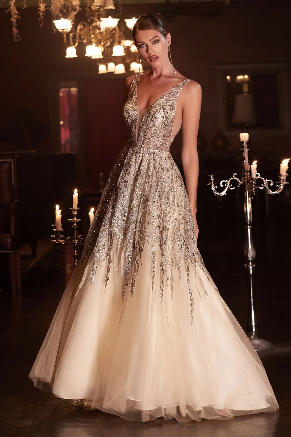 Ladivine Collective C135 Dress — CHAMPAGNE  4