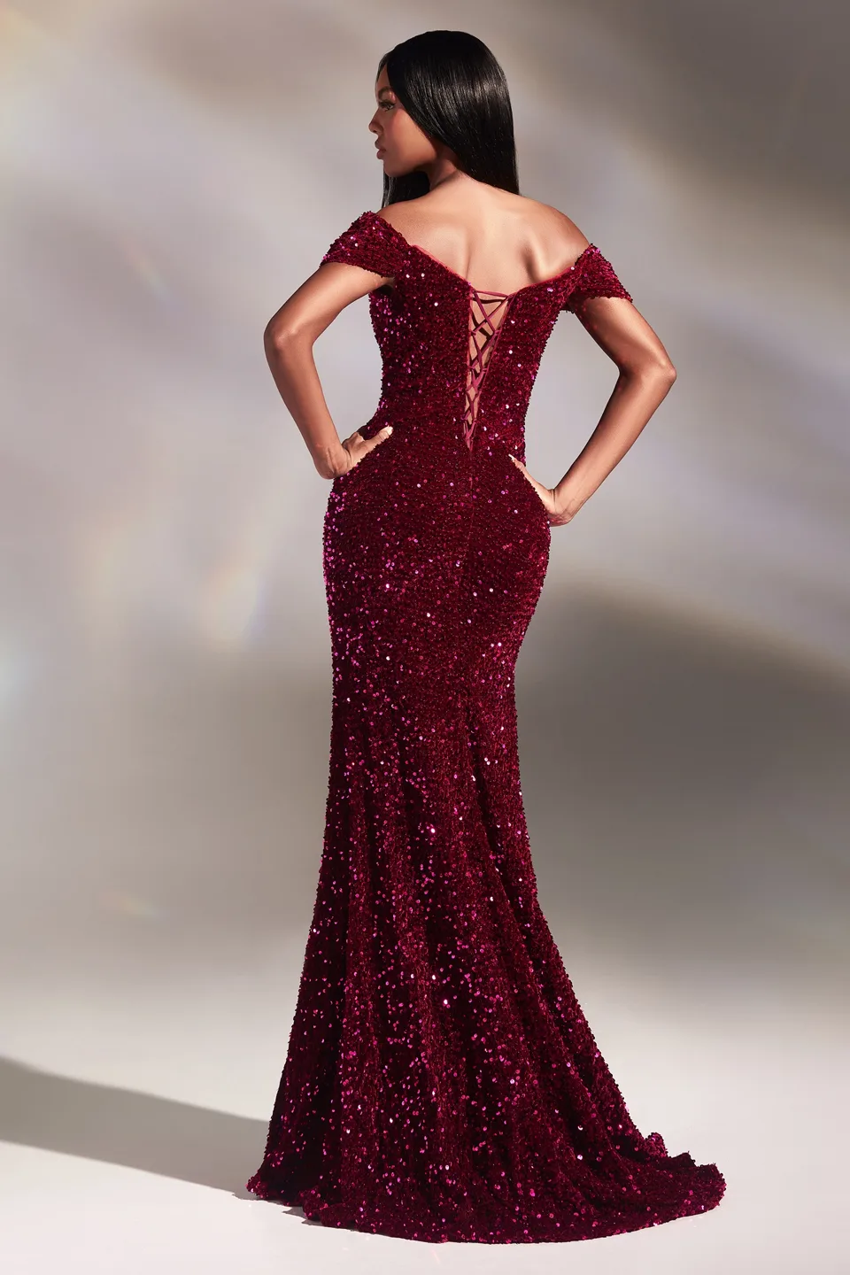 Ladivine CA109 Dress — MAGENTA 3