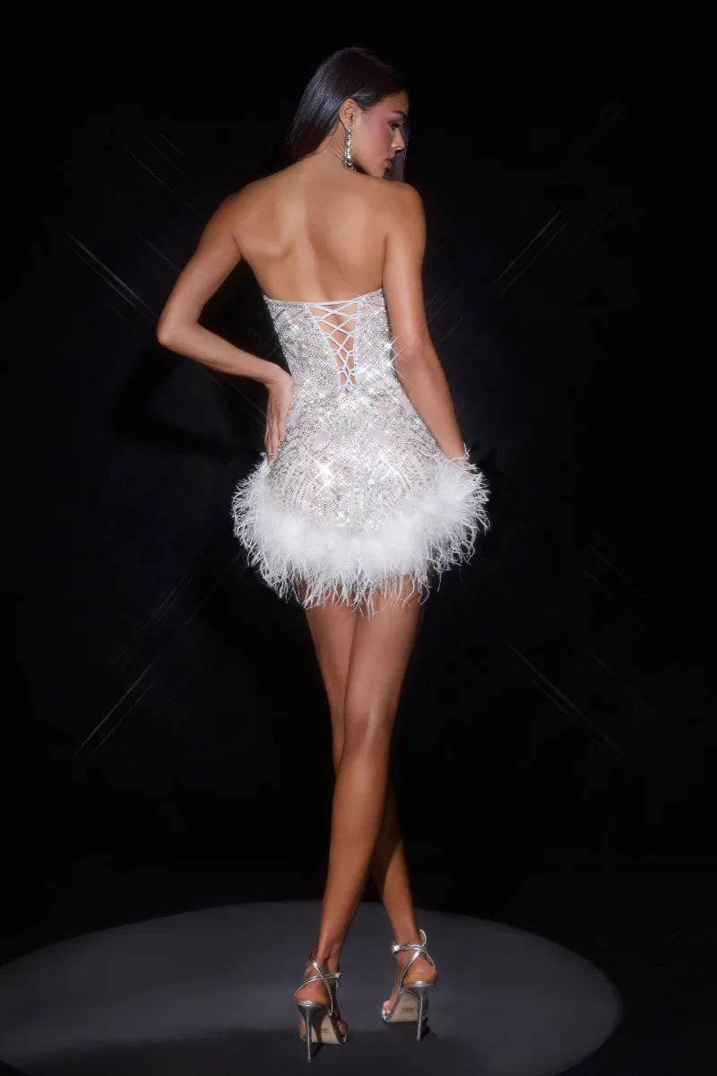 Ladivine CC0802 Dress — SILVER NUDE