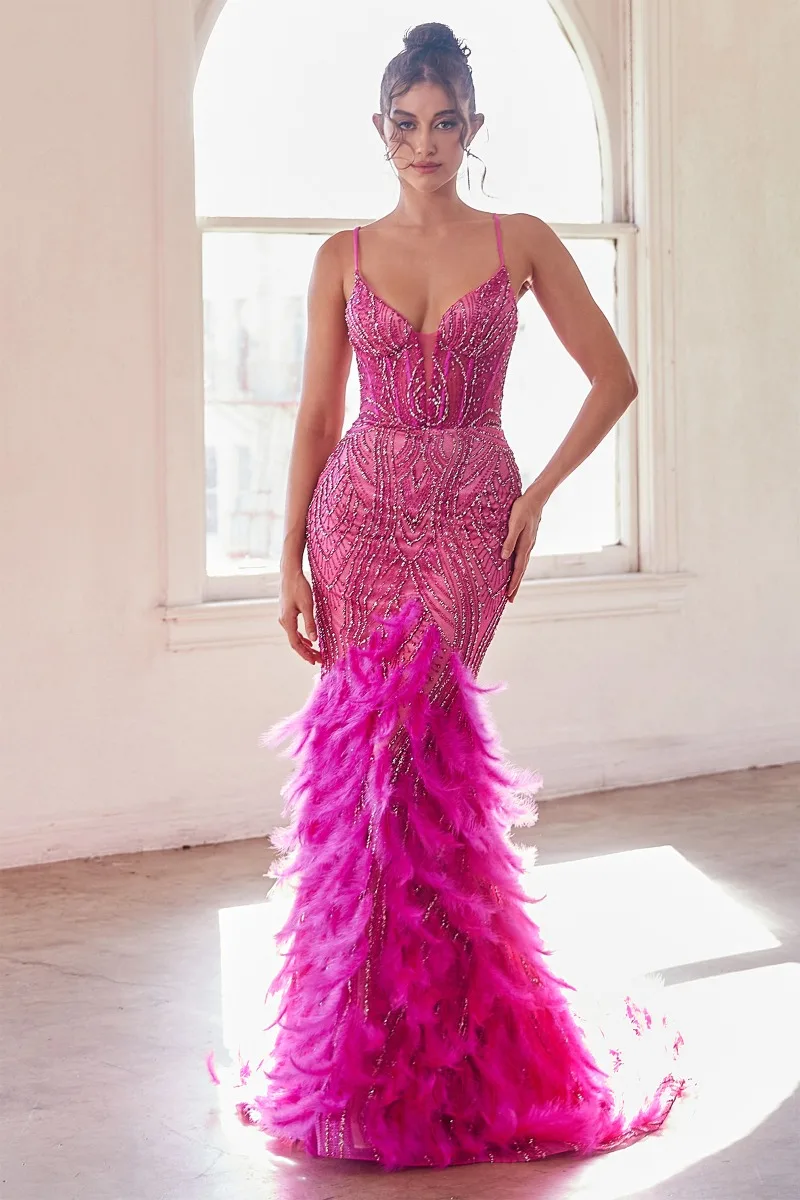 Ladivine CC2308 Dress — NOVA PURPLE  AZALEA PINK
