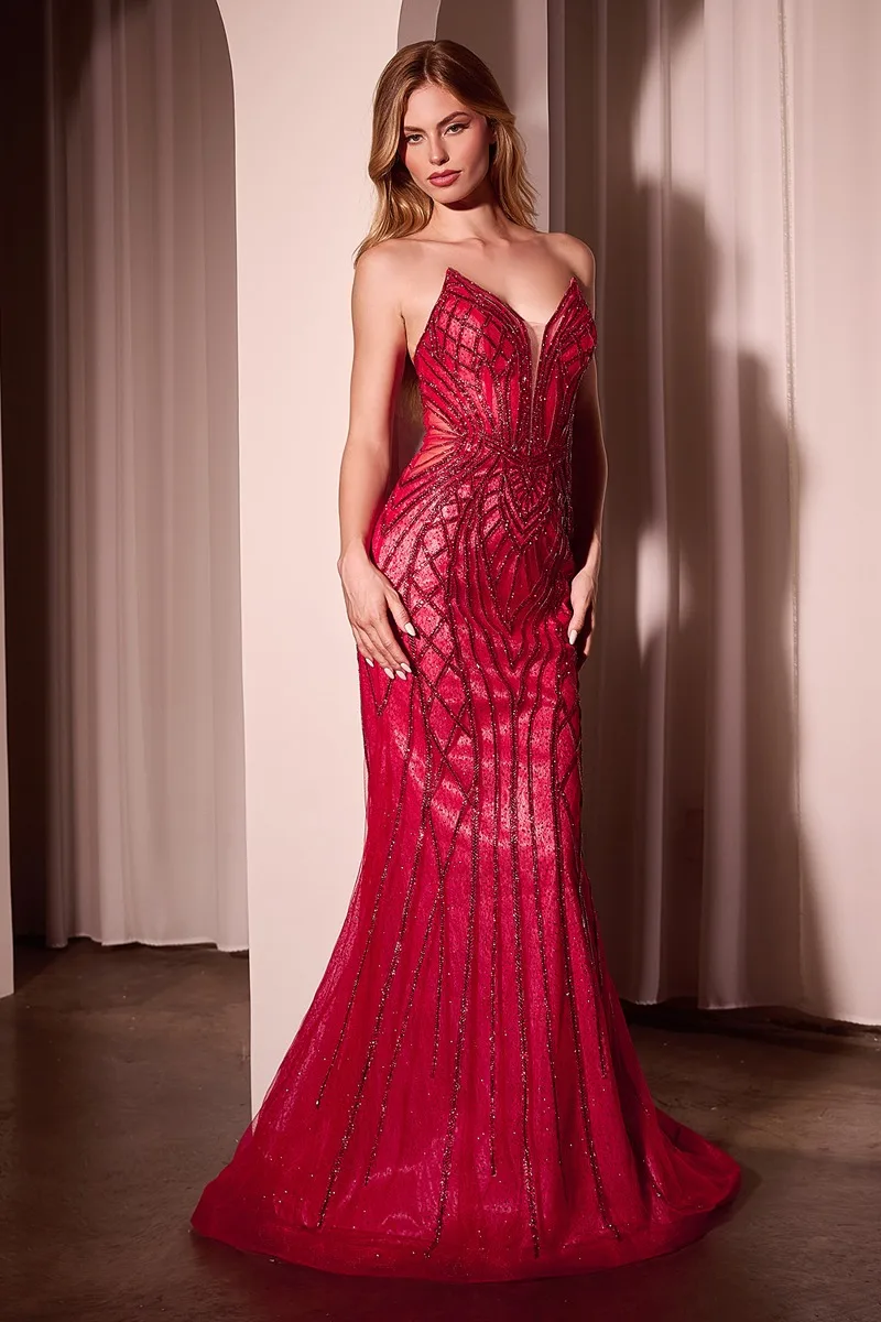 Ladivine CC6018 Dress — RED
