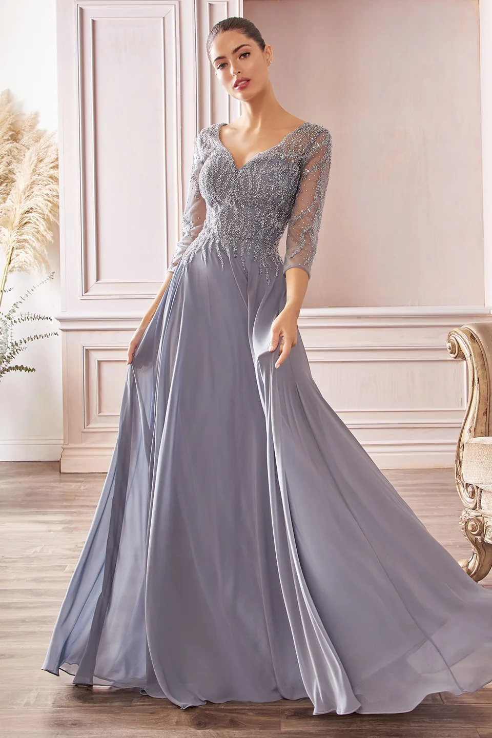 Ladivine CD0171 Dress — SMOKYBLUE