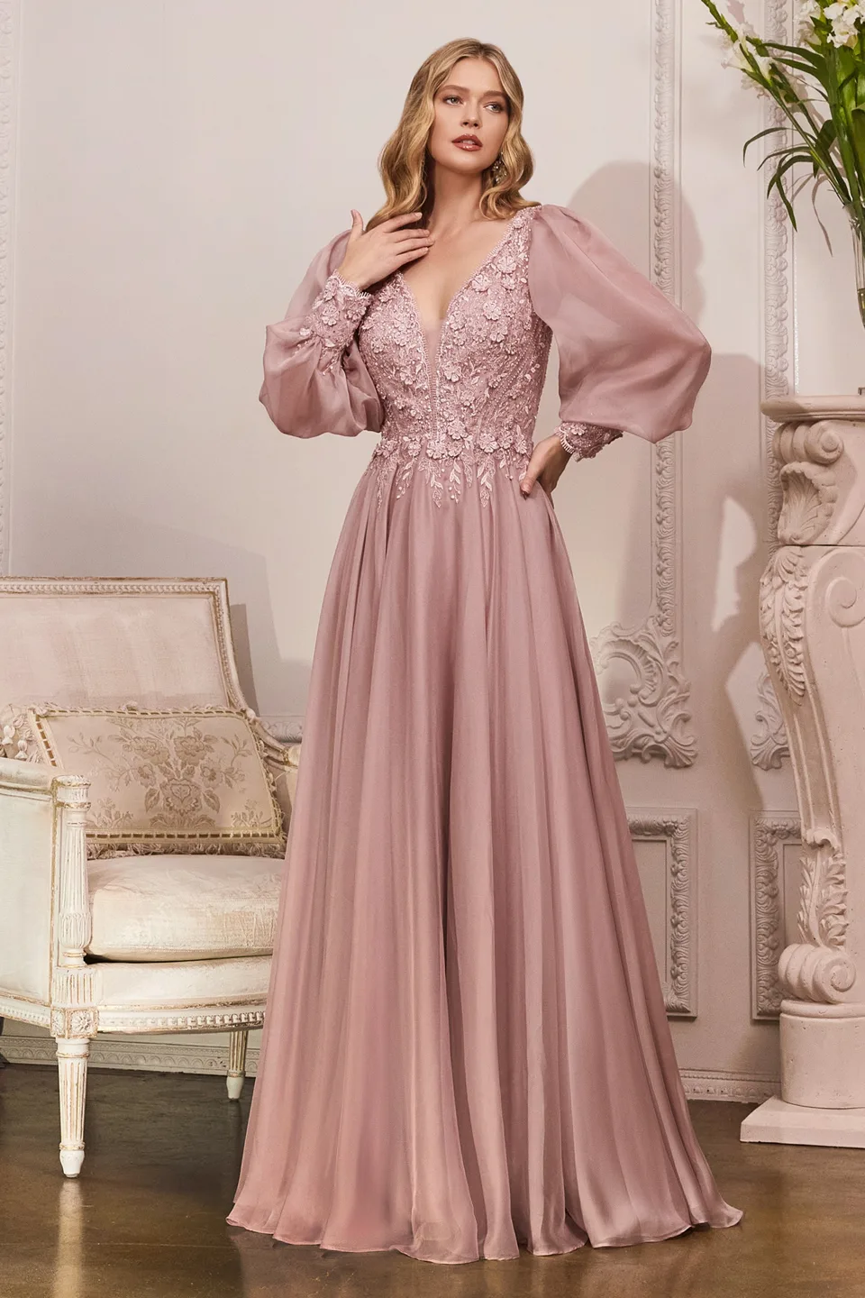 Ladivine Collective CD0183 Dress — MAUVE