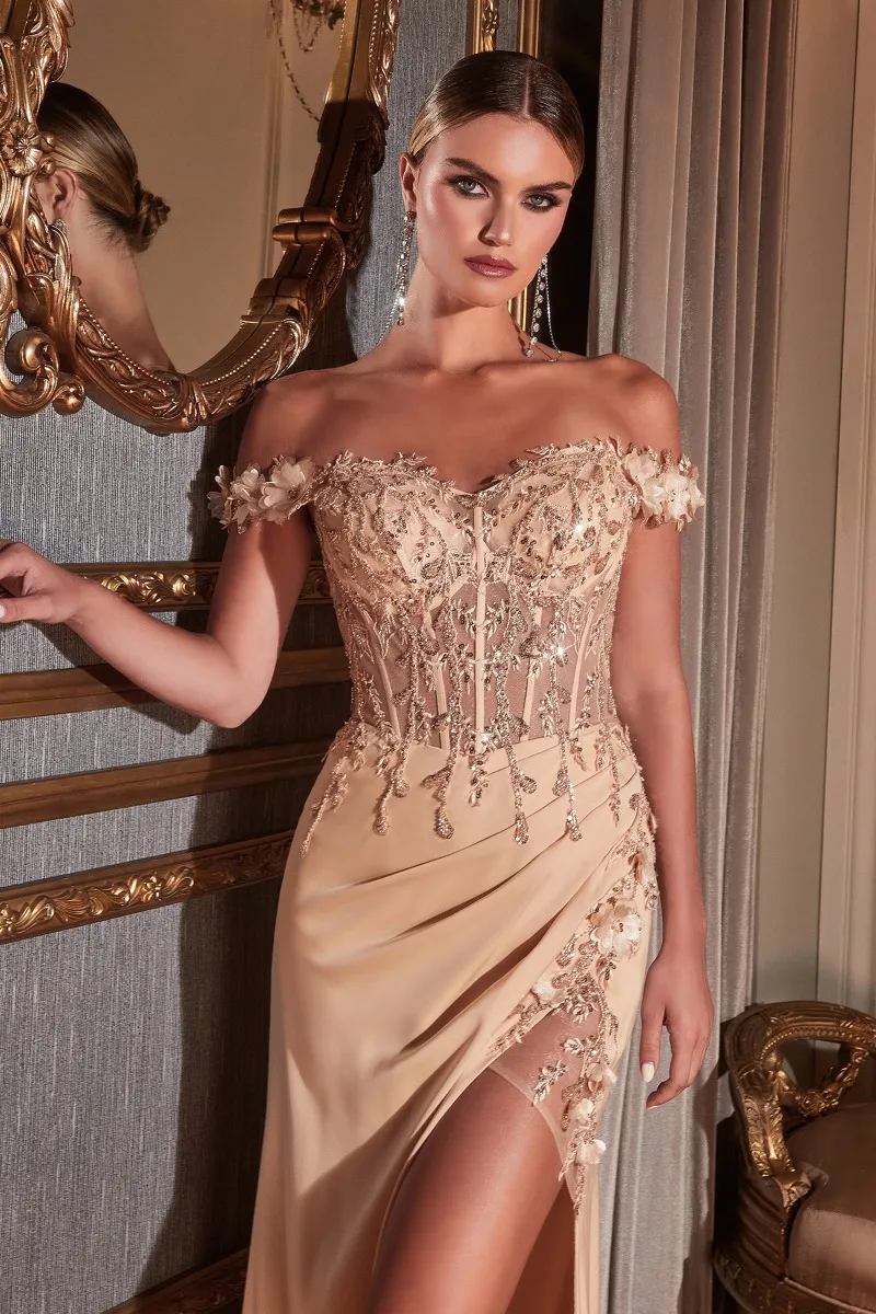 Ladivine CD0186 Dress — CHAMPAGNE