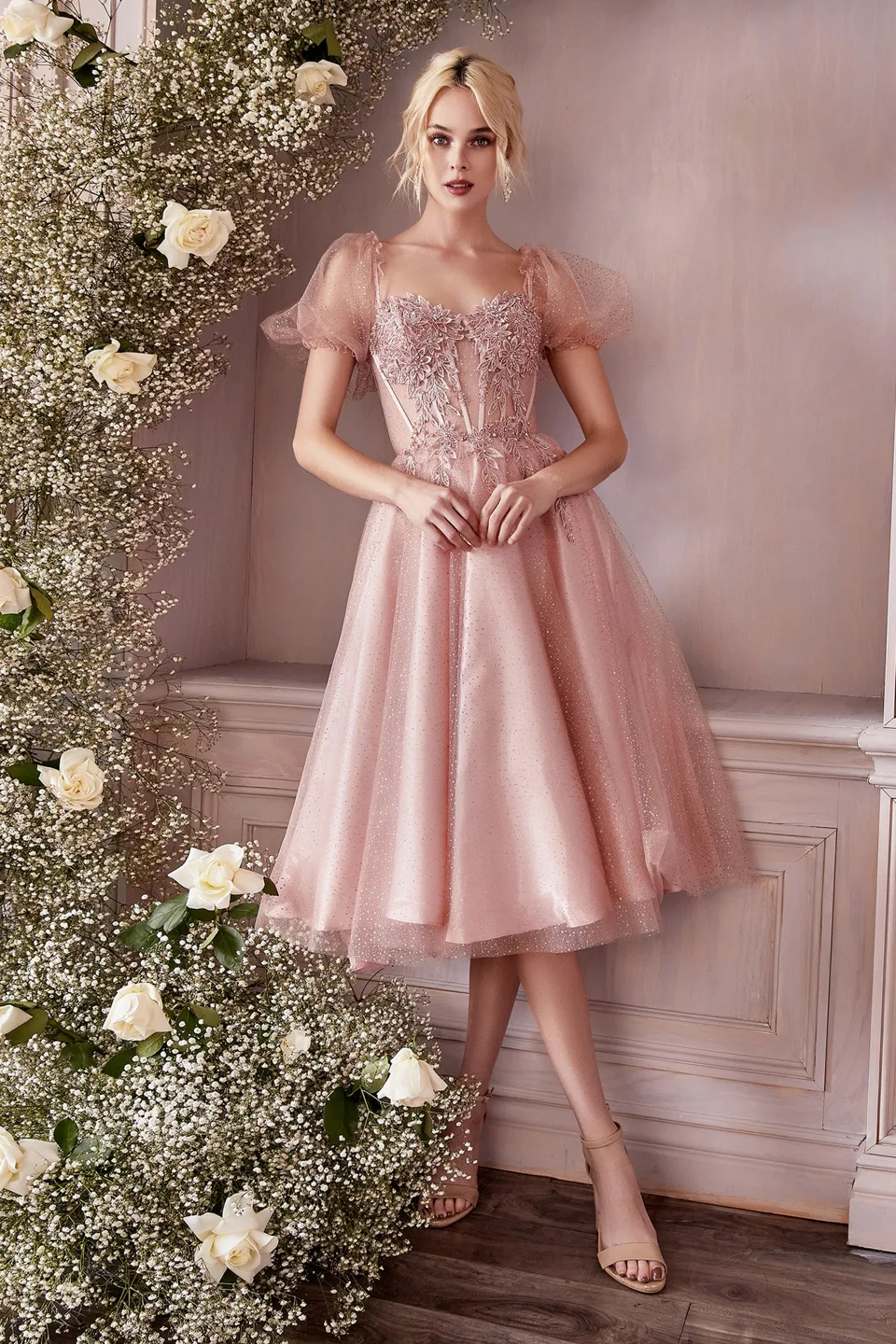Ladivine CD0187 Dress — ROSEGOLD 1