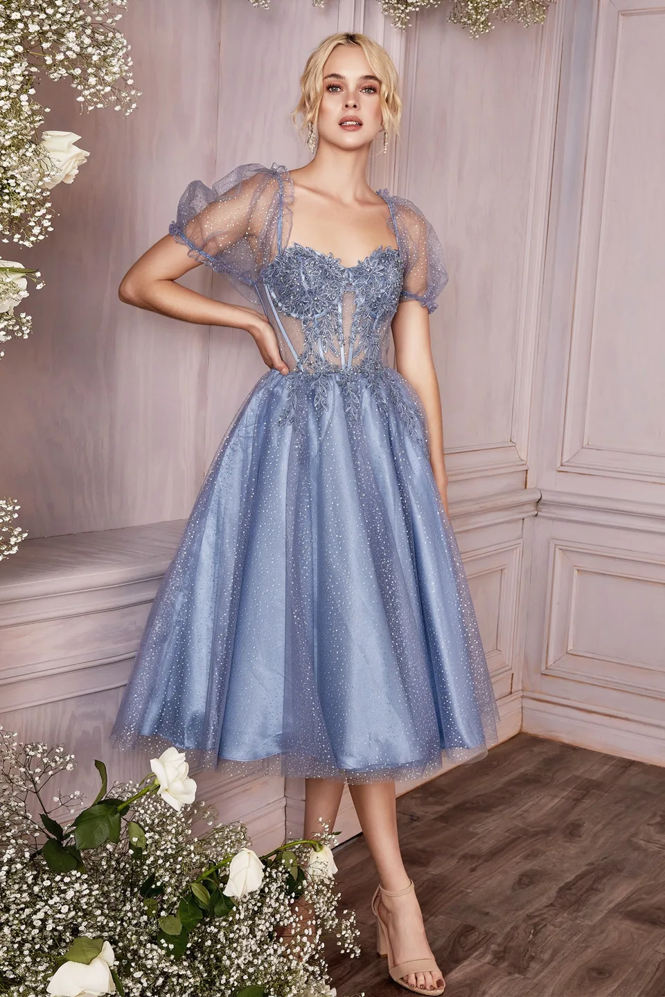 Ladivine CD0187 Dress — SMOKYBLUE